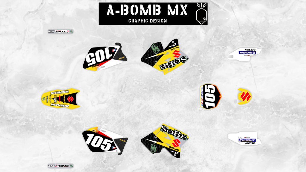 SUZUKI RM125 & RM250 SoBe Suzuki Style Graphics Kit