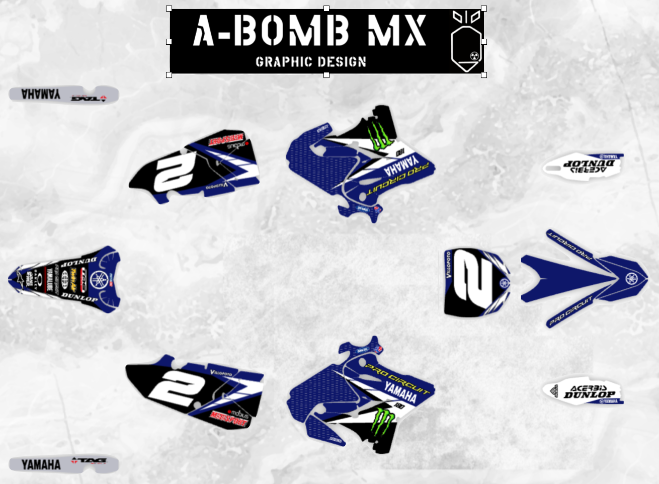 YAMAHA YZ125 & YZ250 2015-2021 Ryan Villopoto 2019 Replica Graphics Kit