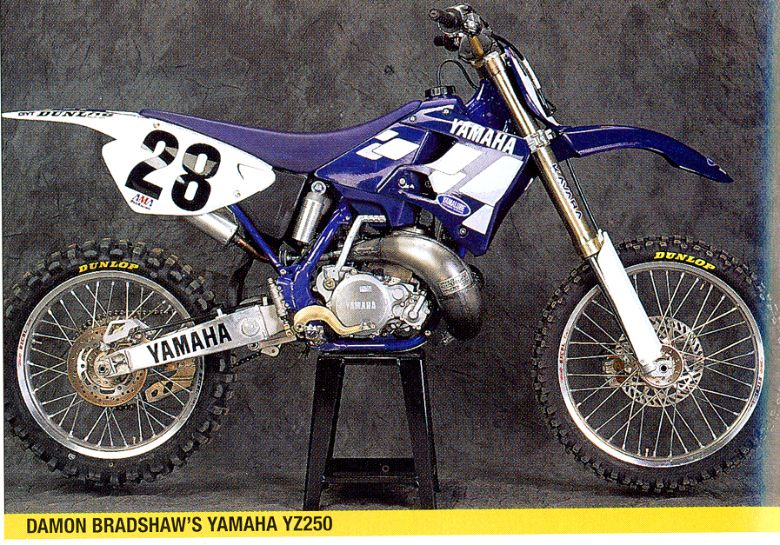 YAMAHA YZ125 & YZ250 1996 Factory Yamaha Style Graphics Kit - Dark Blue - Bradshaw/Henry/Dowd/Windham