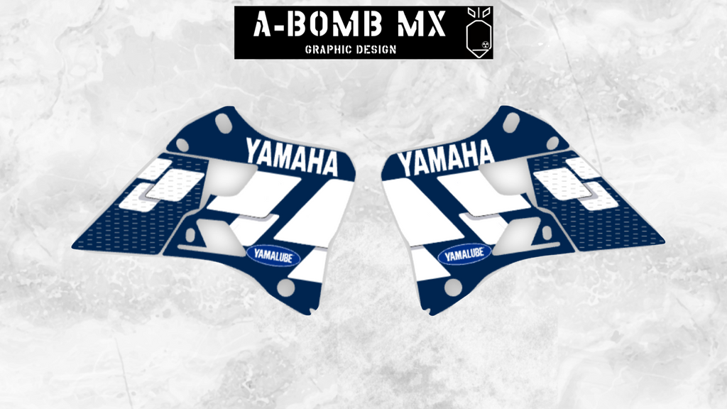 YAMAHA YZ125 & YZ250 1996 Factory Yamaha Partial Graphics - Dark Blue - Bradshaw/Henry/Windham/Dowd