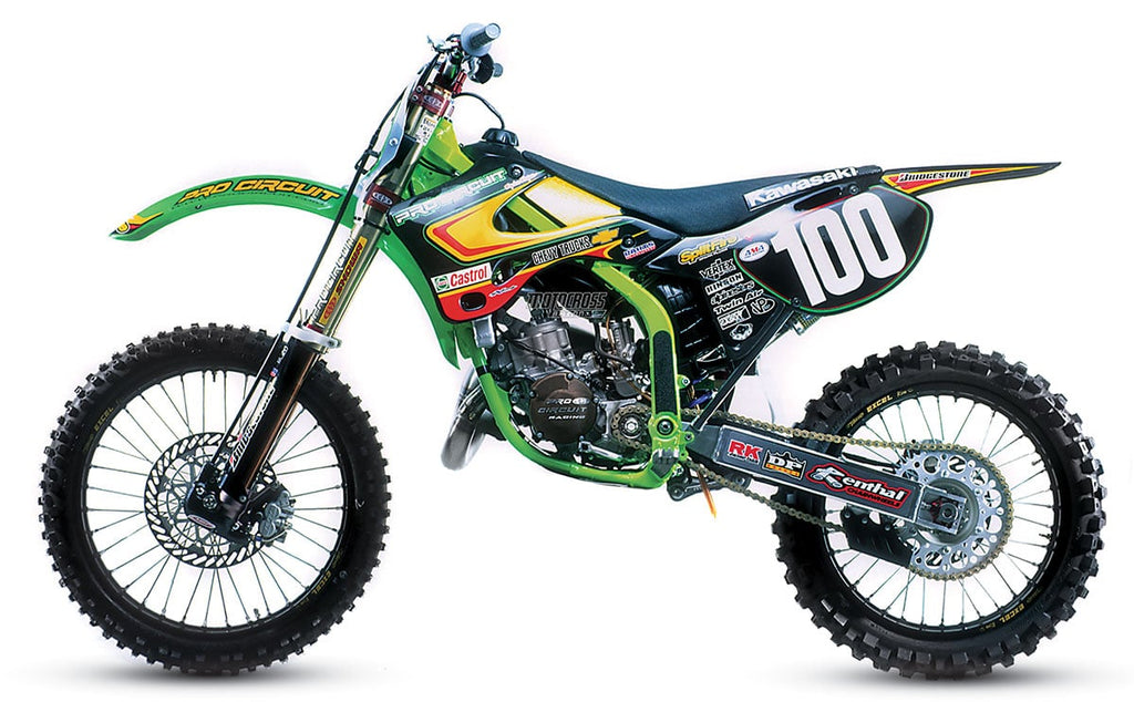 KAWASAKI KX125 2001 Mike Brown Team Procircuit/MX of Nations replica Graphics Kit