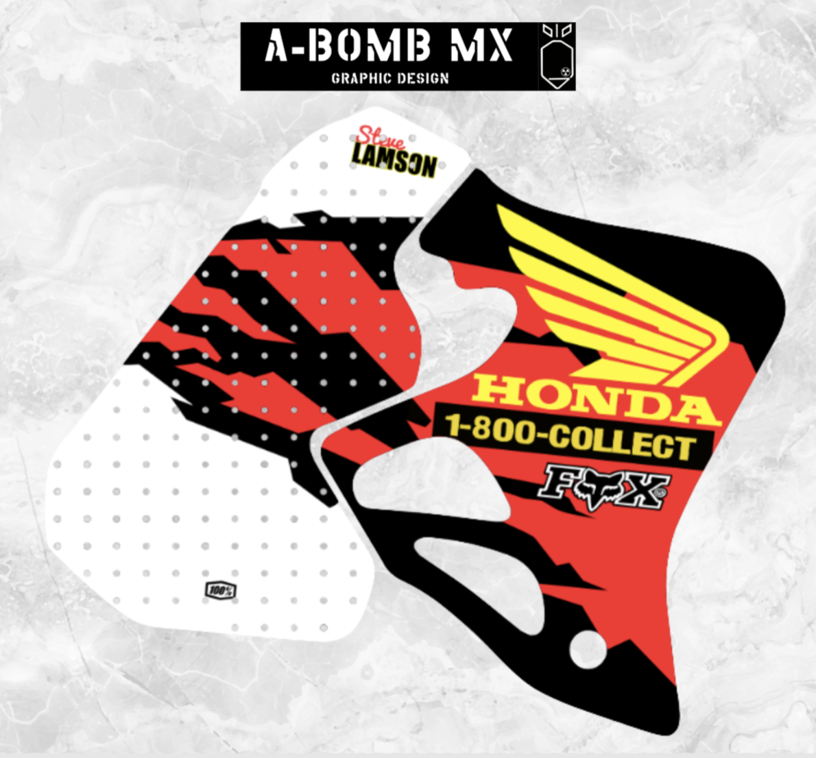 HONDA CR125 1997 Steve Lamson Replica Graphics Kit Partial