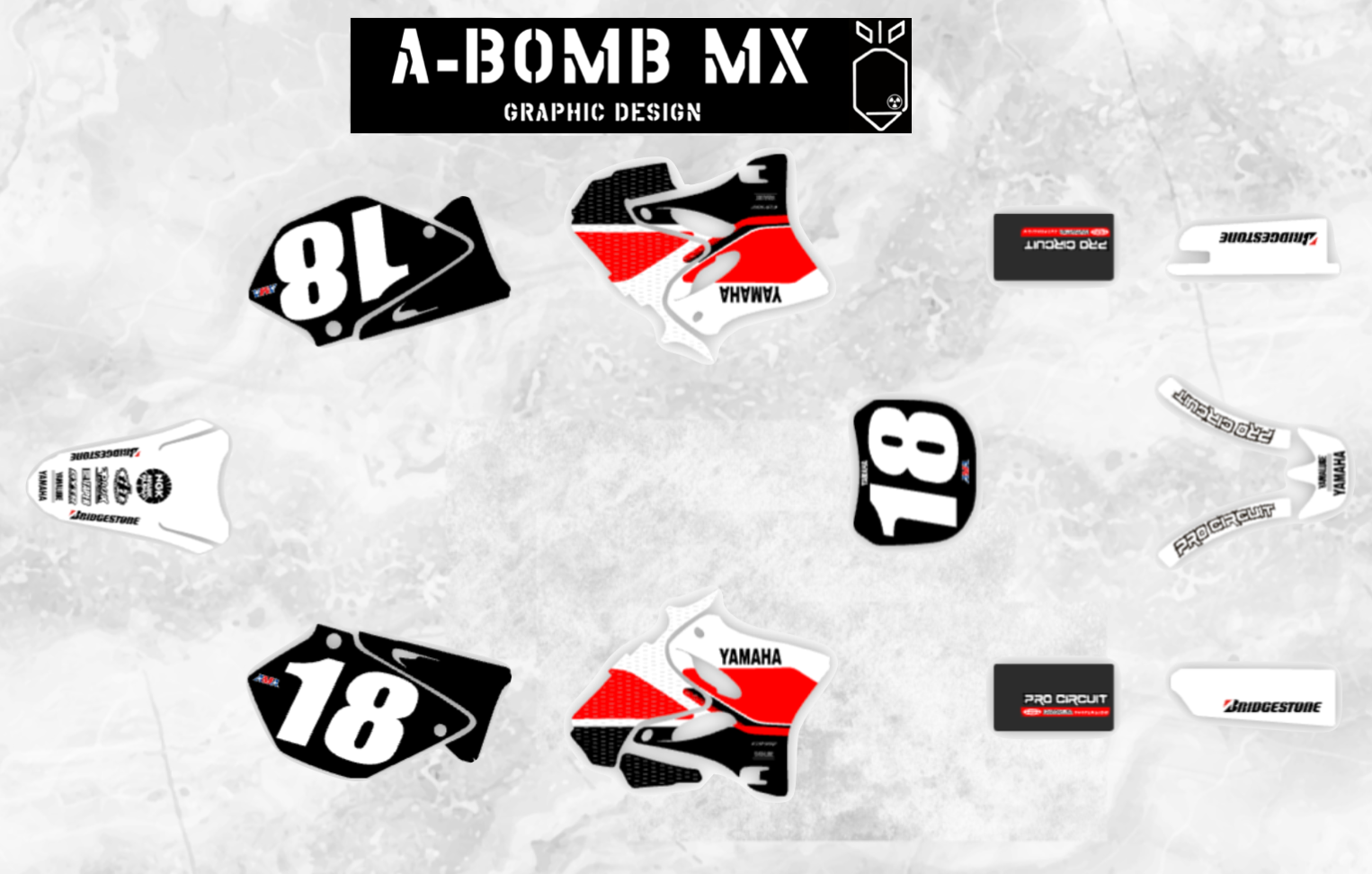 YAMAHA YZ125 & YZ250 2002-2014 70th Anniversary Style Graphics Doug Henry