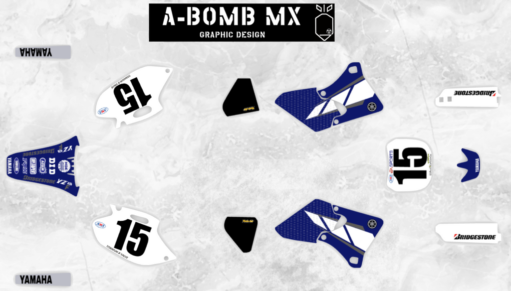 YAMAHA YZ426F & YZ250F 2001 OEM Style Graphics Kit