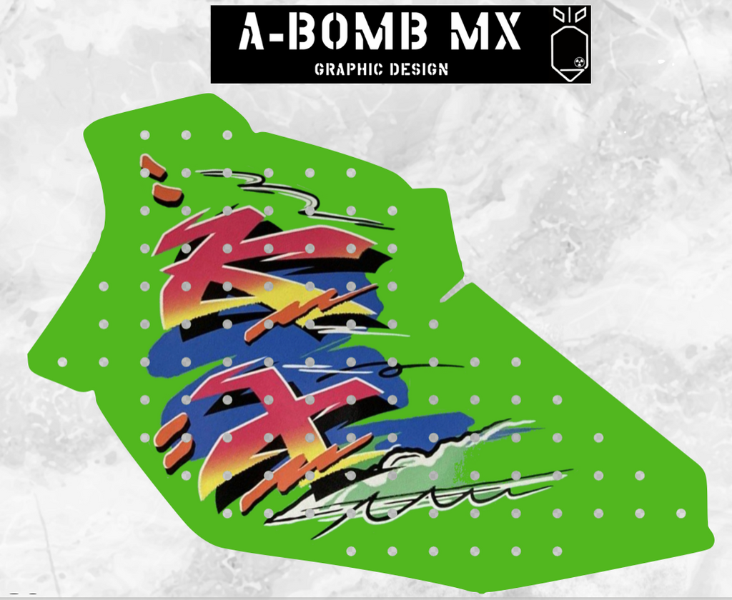 KAWASAKI KX80 & KX100 1993 OEM Style Graphics Kit Partial