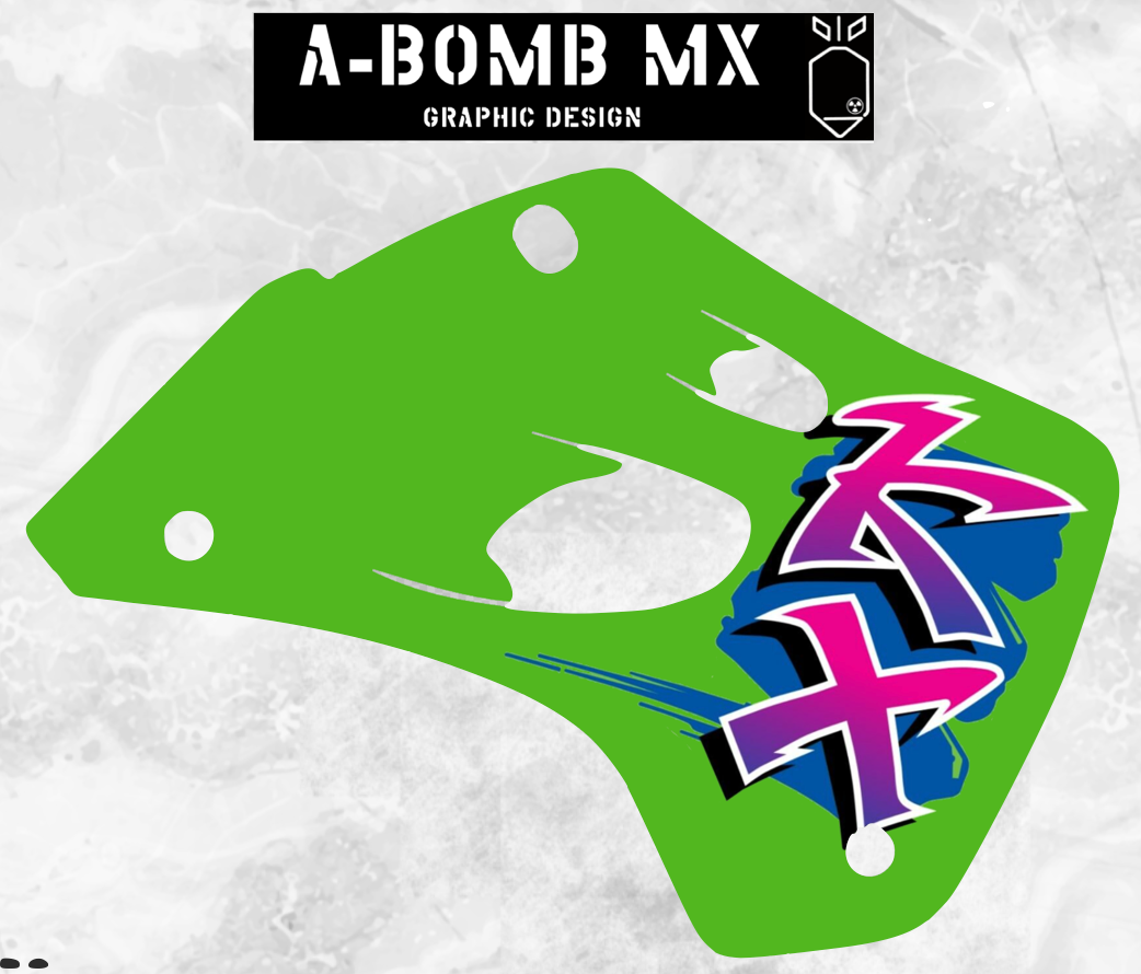 KAWASAKI KX80 & KX100 1991 OEM Style Graphics Kit Partial