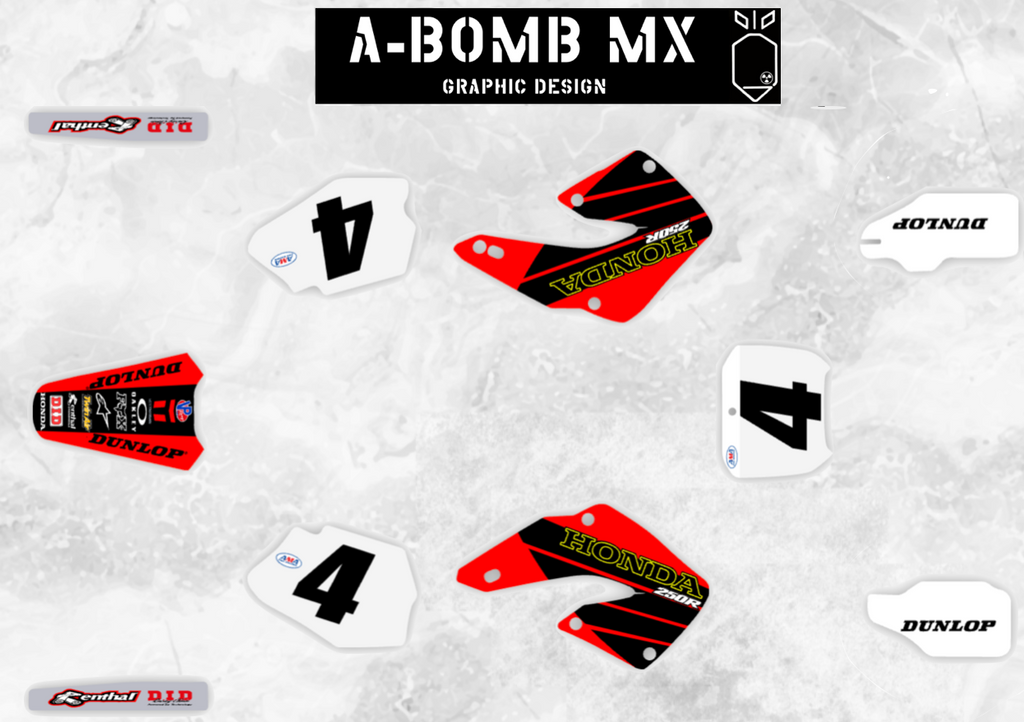 HONDA CR250R 2001 OEM Style Graphics Kit