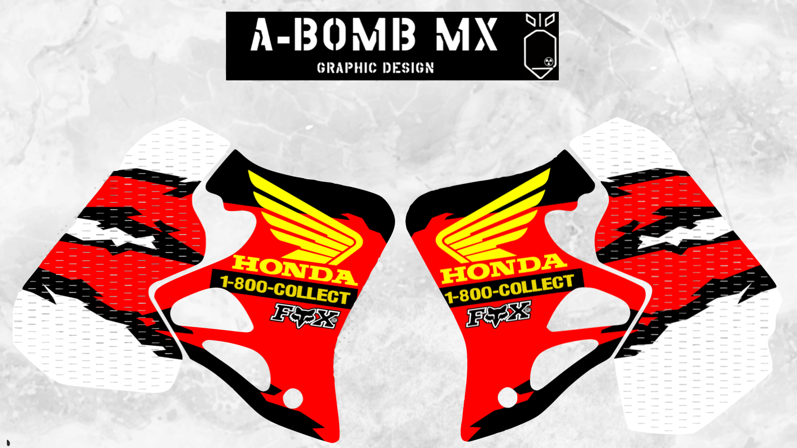 HONDA CR125 & CR250 1995 Jeremy McGrath Replica Graphics Kit Partial