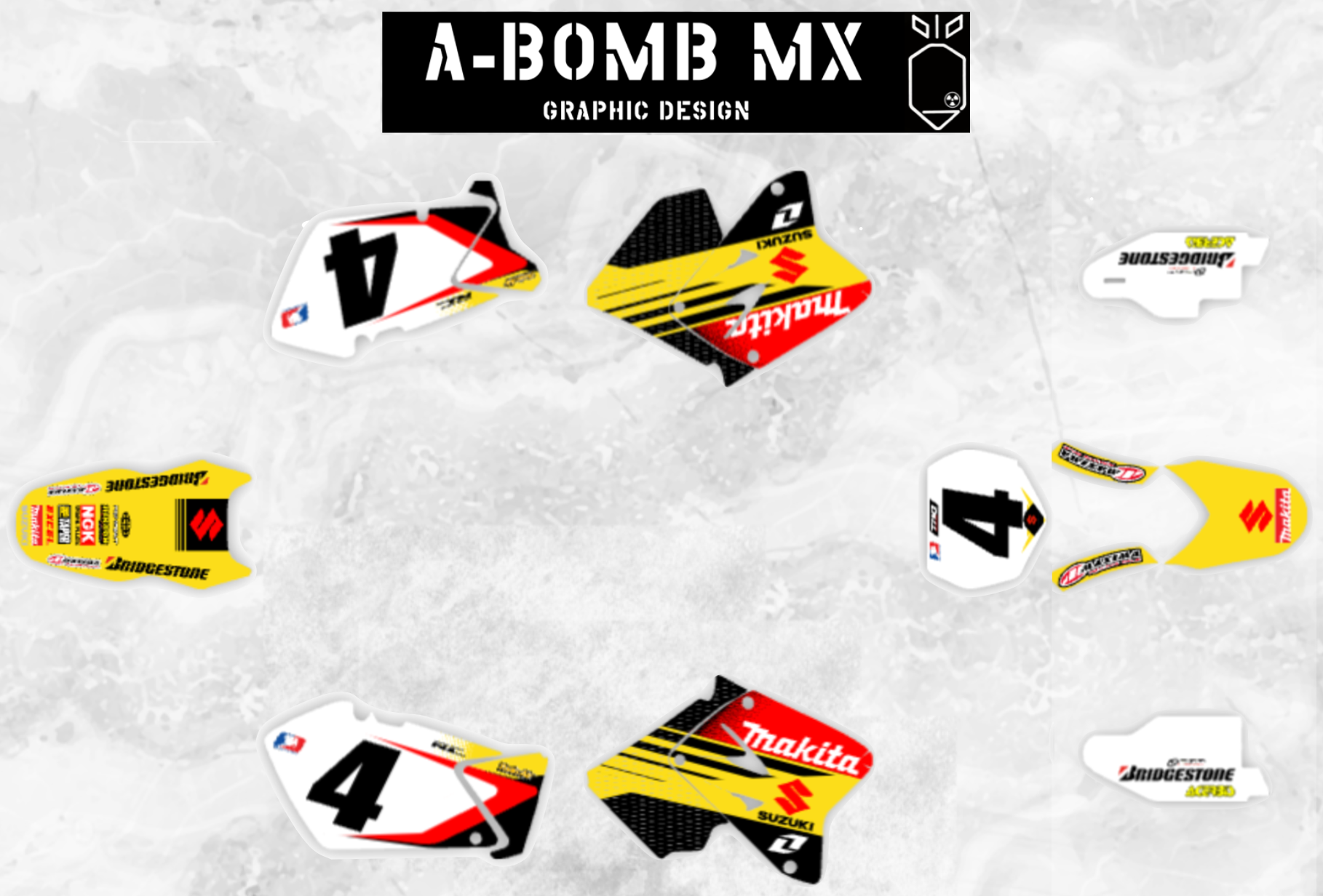 SUZUKI RM250 & RM125 Ricky Carmichael 2005 Style Graphics Kit