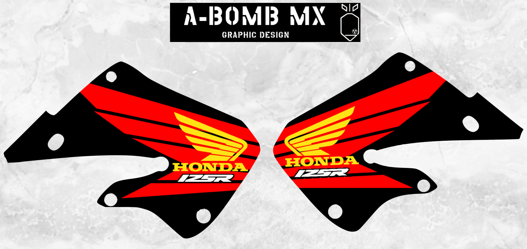 HONDA CR250R & CR125R 1998 OEM Style Graphics Kit Partial