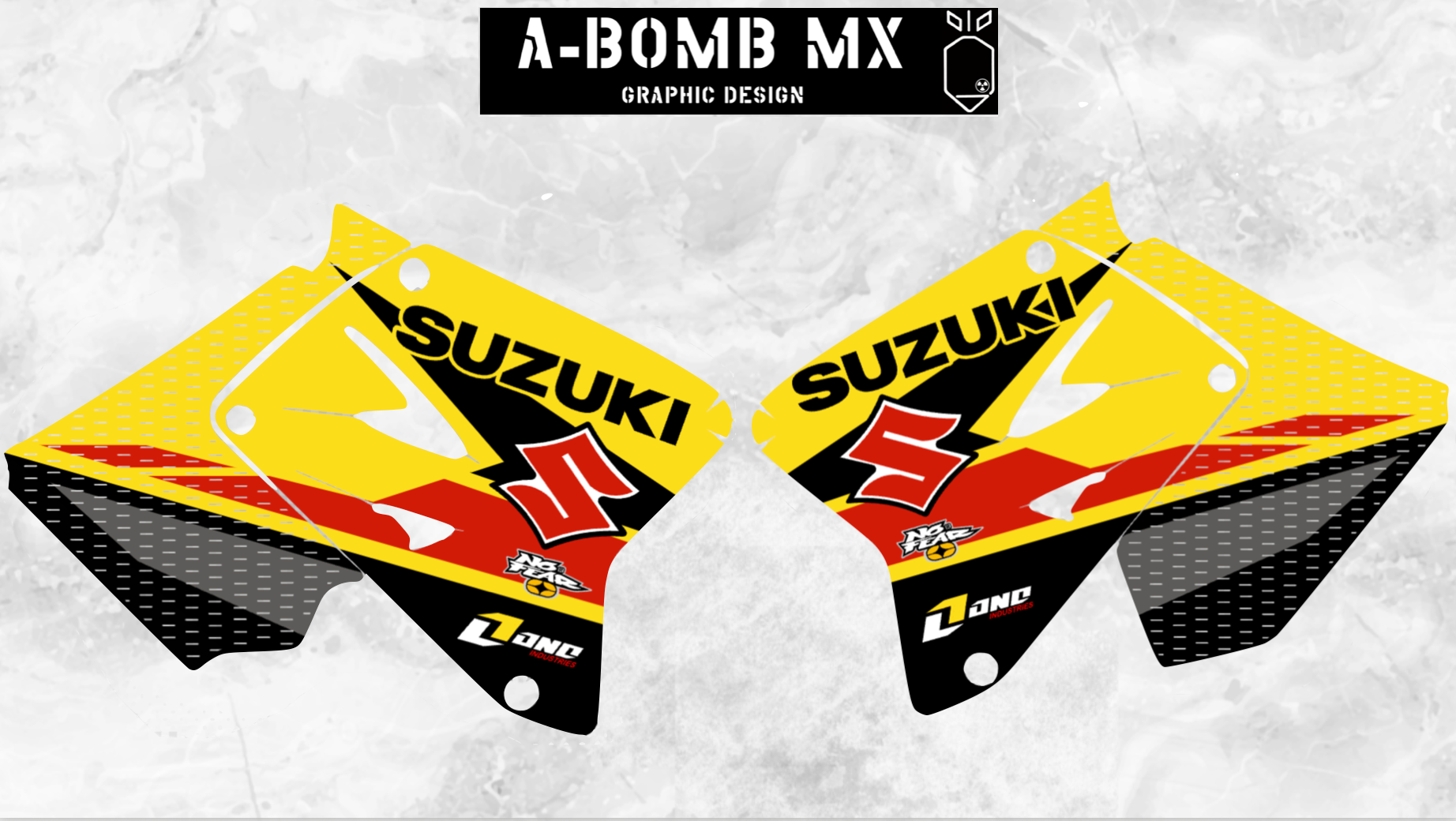 SUZUKI RM125 & RM 250 2001 Travis Pastrana Team Suzuki Style Replica Graphics Kit Partial