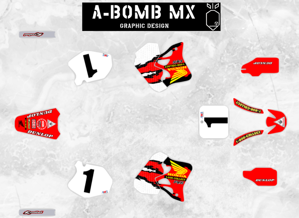 HONDA CR250 1995 Jeremy McGrath Replica Graphics Kit