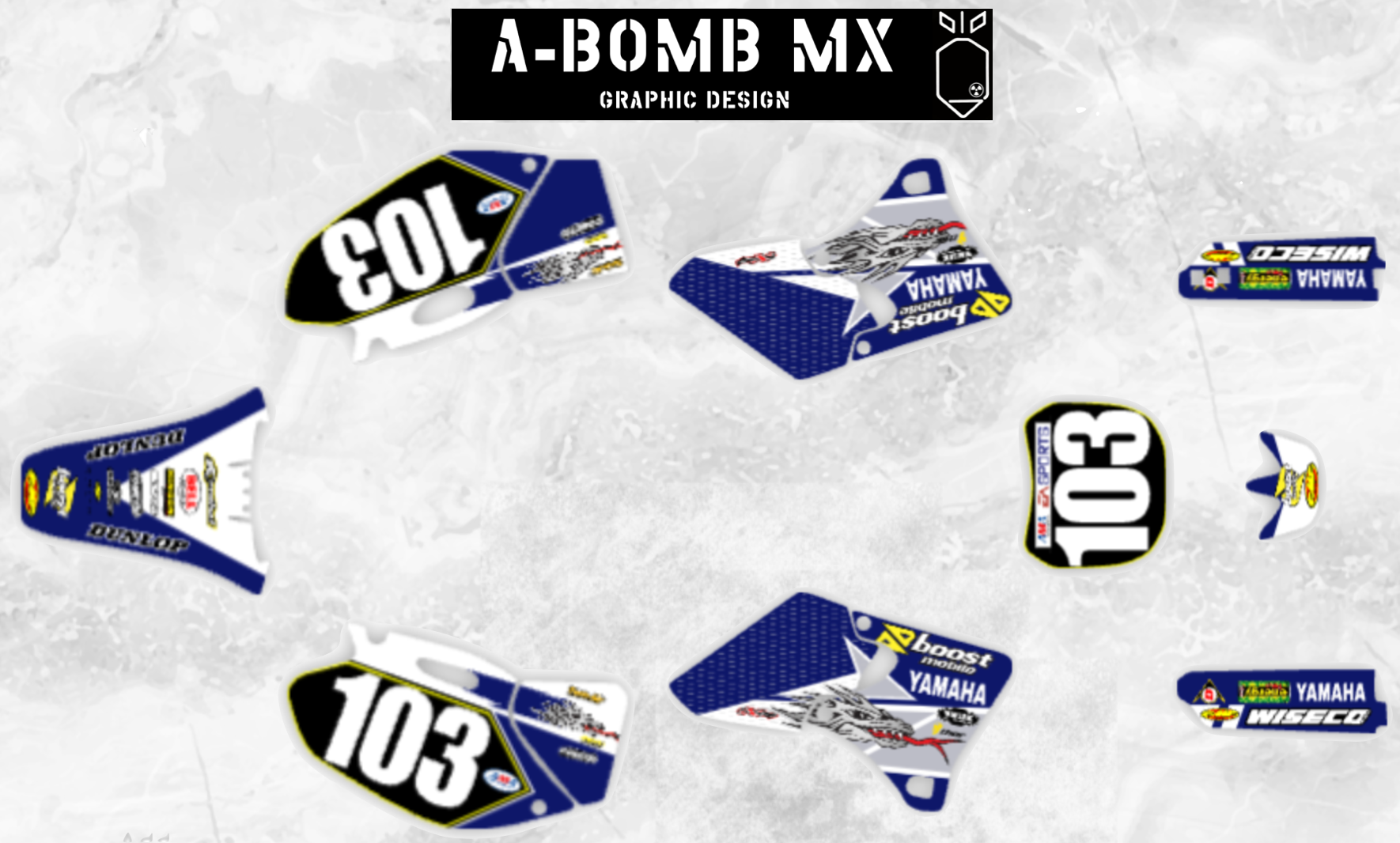 YAMAHA YZ 250F 2002 Chad Reed YAMAHA of TROY Style Replica Graphics