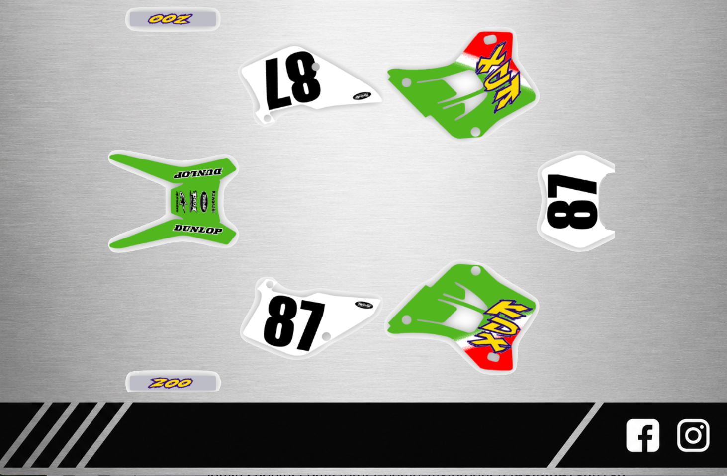KAWASAKI KDX200 1998 OEM Style Graphics