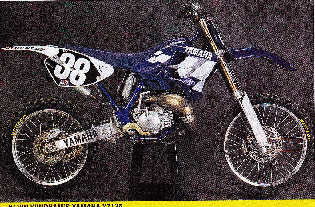 YAMAHA YZ125 & YZ250 1996 Factory Yamaha Partial Graphics - Dark Blue - Bradshaw/Henry/Windham/Dowd